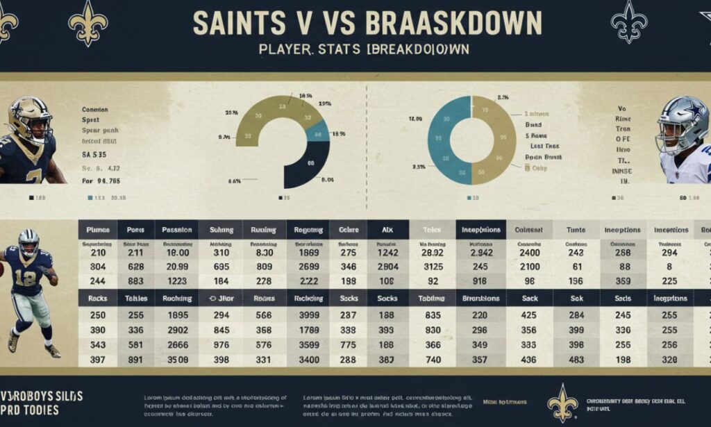 Saints vs Cowboys Match Player Stats